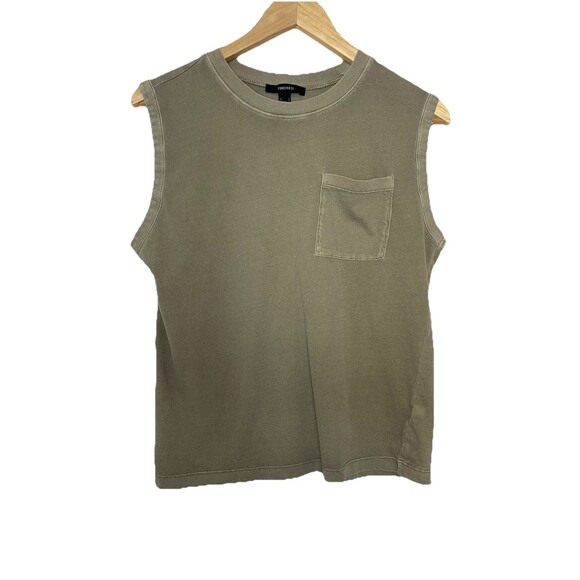 Forever 21 Women's Small Olive Green Cotton Sleeveless Pocket Tank Top - Picture 1 of 5